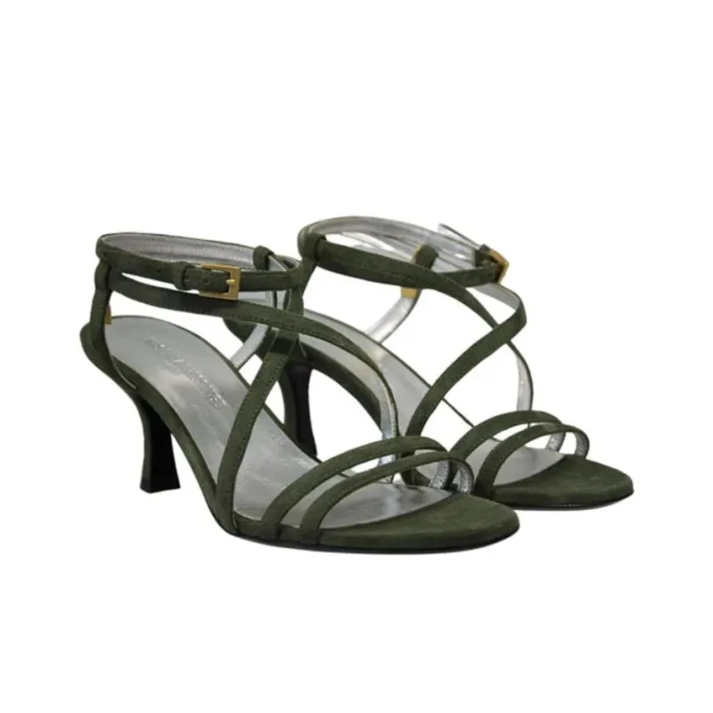 INES DE LA FRESSANGE One Strap Sandals 6cm Women's Green-2