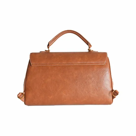 GELANNI Polyurethane Backpack Regular Women's Brown-4