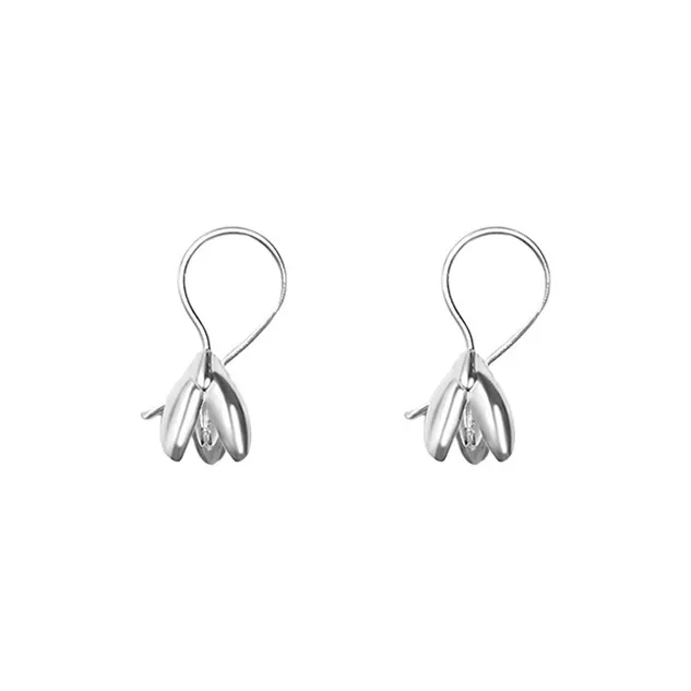 Heart Grass 999 Fine Silver Earrings Women's-0