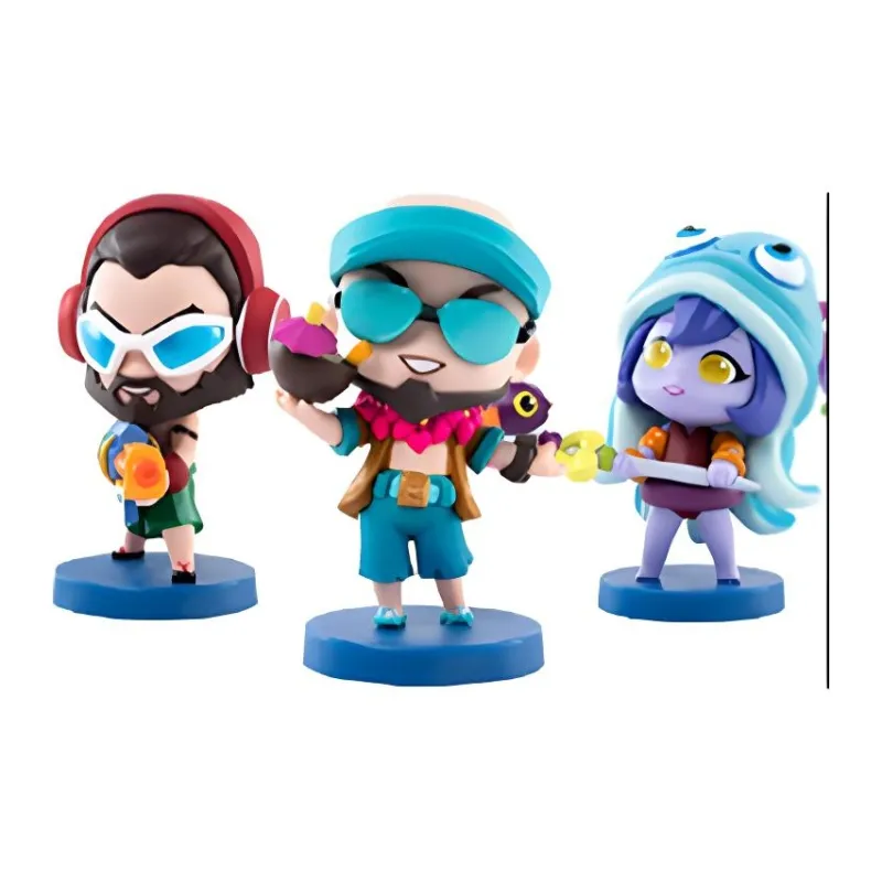 LEAGUE OF LEGENDS League Of Legends Character LOL League Of Legends Pool Party Game Skin Mini Figure Set Chibi Figures-0