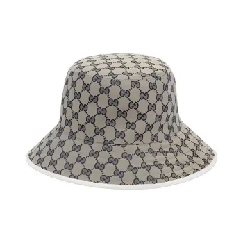 GUCCI Canvas Bucket Hats Men's Khaki