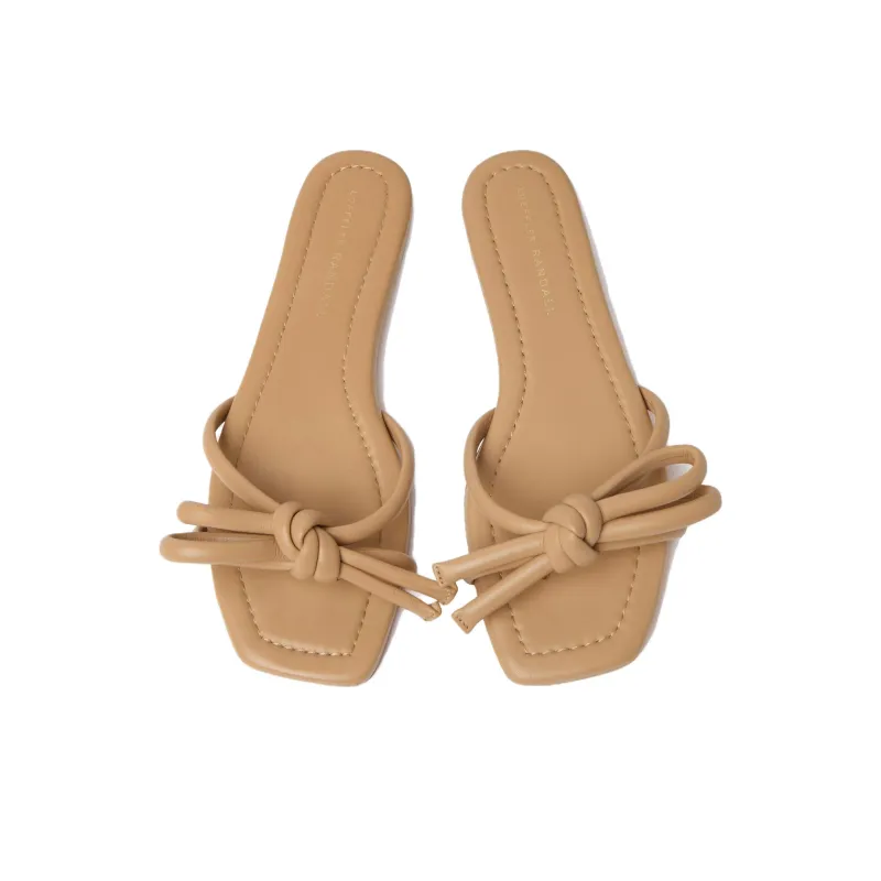 Loeffler Randall Flip Flops Women's Beige-4
