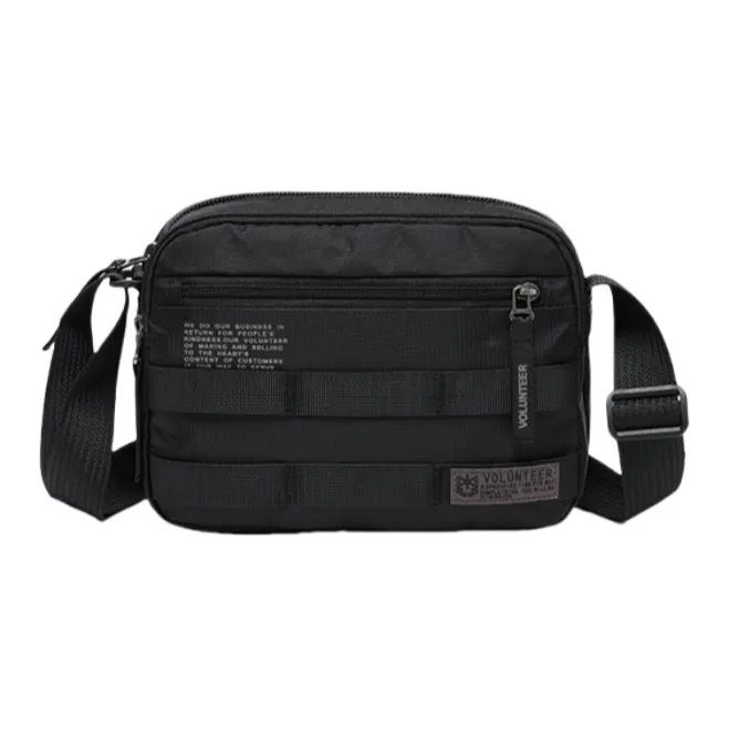 Volunteer Nylon Fabric Crossbody Bag Unisex Multicolor-13