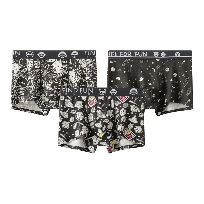 Qiao Ni Tong Underpants Men's 3 Pack-5