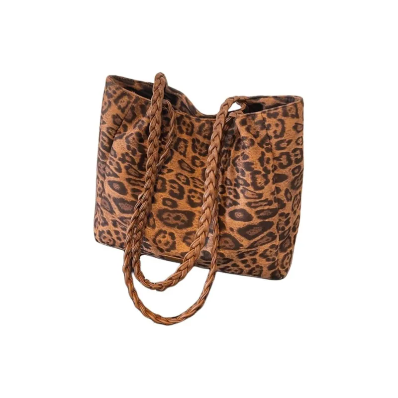 Yalu Suede Tote Bag, Shopping Bag, Crossbody Bag, Shoulder Bag Women's Black/Brown-2