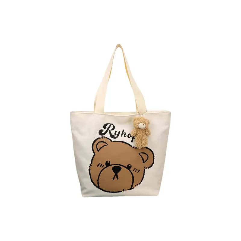 CORE BIRD Canvas Canvas Bag Tote Bag Shopping Bag Shoulder Bag Women's Multicolor-4