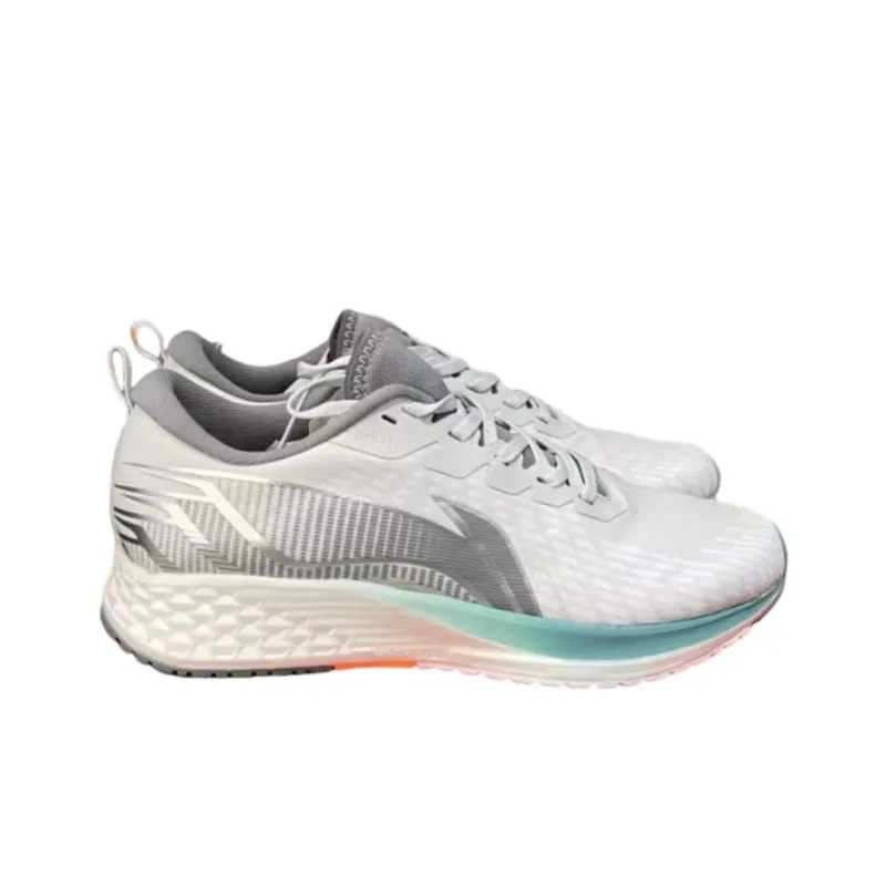 LiNing Red Hare 4 Low Top Running Shoes Men's Silver White-3