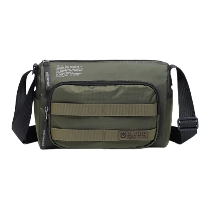 Volunteer Nylon Fabric Crossbody Bag Unisex Multicolor-11