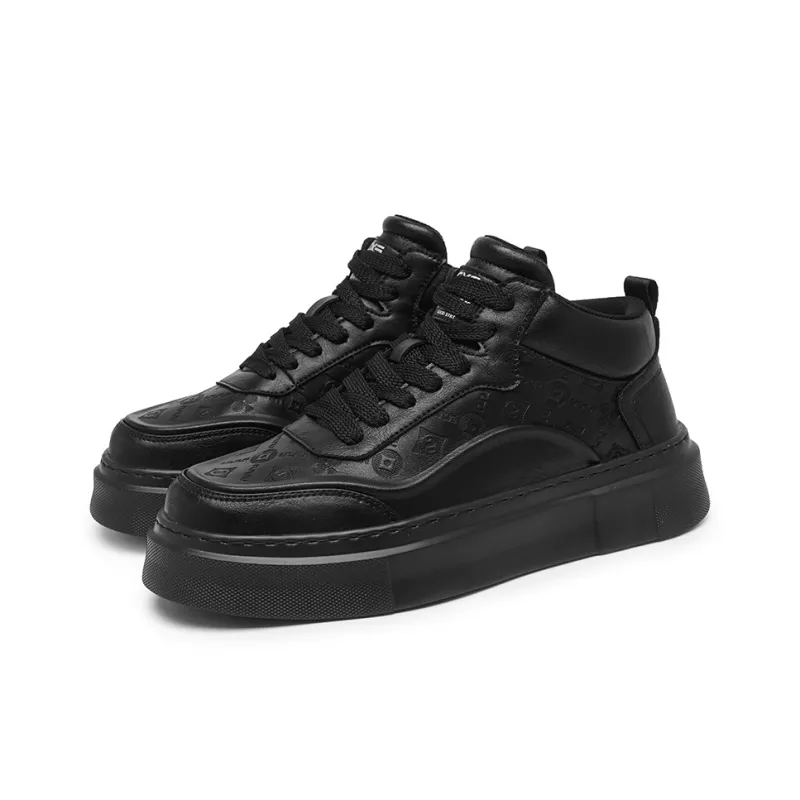 GERTOP Warm Coverage Wear Resistant Lightweight Slip Resistant Mid Top Platform Fashion Casual Skateboard Shoes Men's-16