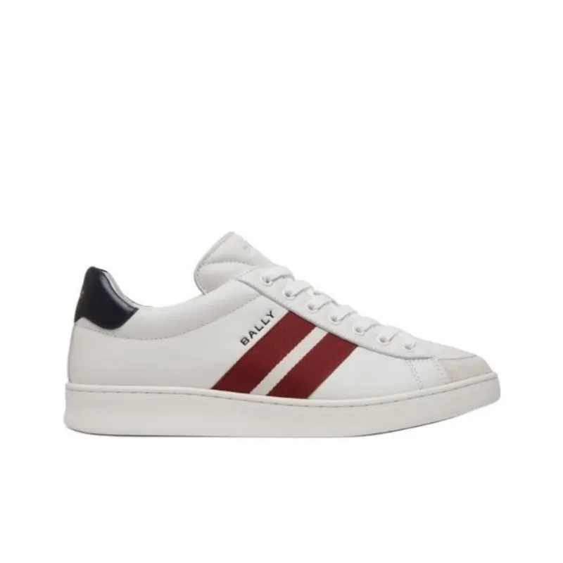 BALLY Tennis Low Top Skateboard Shoes Men's White-1