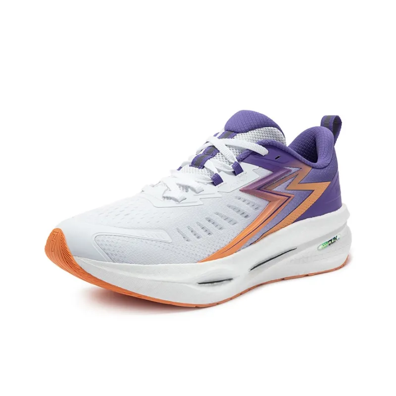 361° Float Cushioning Anti Slip And Wear Resistant Low Top Running Shoes Men's White Purple Ultraviolet-1