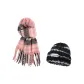 2 Pack (Striped Hat+Gray Pink Scarf)