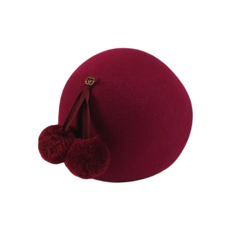 GUCCI Felt Beanies Kids' Burgundy-2
