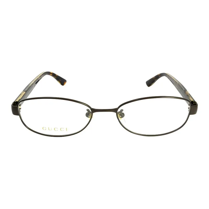 GUCCI Titanium Irregular Shape Optical Frame Women's Black-1