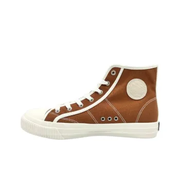 QIANJIN Slip Resistant, Abrasion Resistant, Lightweight High Top Canvas Shoes Men's Coffee