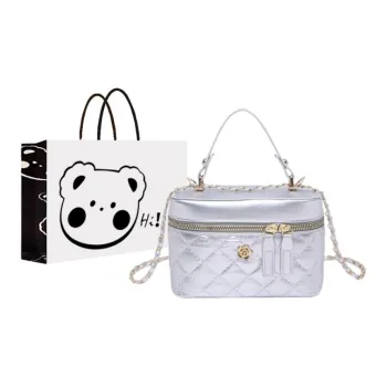 NX DOUGHNUT PU French Fashion Plaid Embroidery Thread Portable Box Bag Crossbody Bag Regular Women's Multicolor