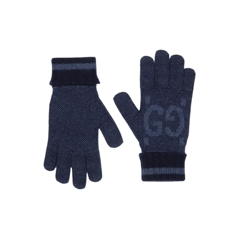 GUCCI GG intarsia Cashmere Gloves-0