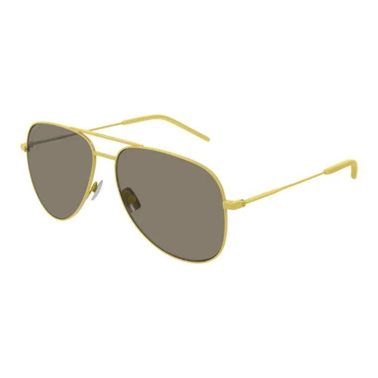 SAINT LAURENT Metal Aviator Sunglasses Unisex Gold-0
