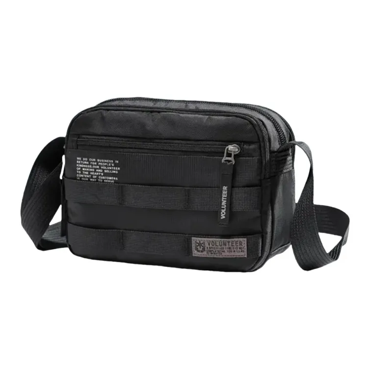 Volunteer Nylon Fabric Crossbody Bag Unisex Multicolor-16