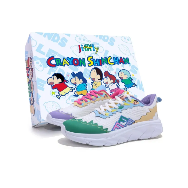 Crayon Shinchan x Jifffly Rebound Lightweight Breathable Low-Top Running Shoes Unisex-10