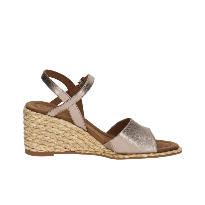CAPRICE Breanna Strap Sandals 7.5cm Women's Gold-1