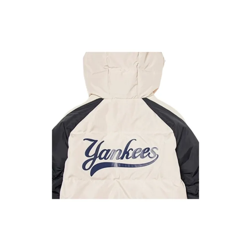 MLB Varsity New York Yankees Down Jacket Unisex Dark Cream-3