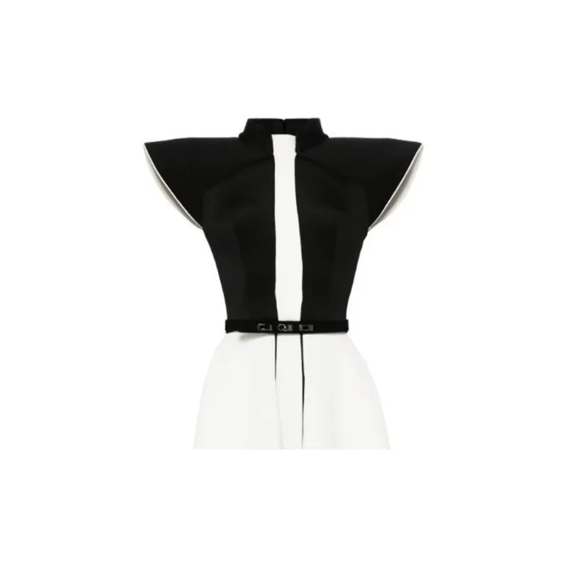 Saiid Kobeisy Cap sleeve Two tone Gown-5