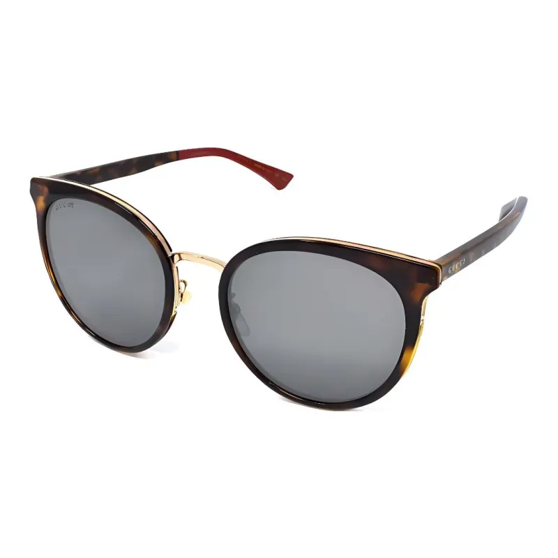 GUCCI Plastic Irregular Shape Sunglasses Unisex Tortoiseshell-0
