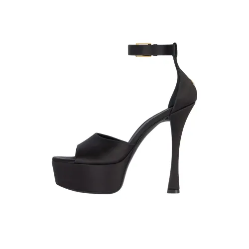 Givenchy 4G Liquid One Strap Sandals 13cm Women's Black
