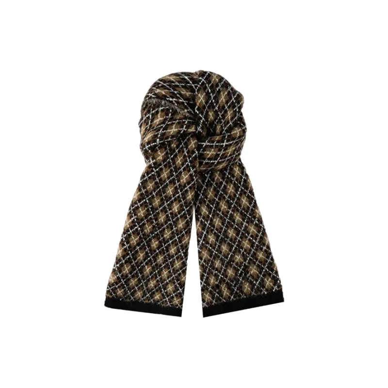 PISHUSHU Cotton Knit Scarves Unisex-5