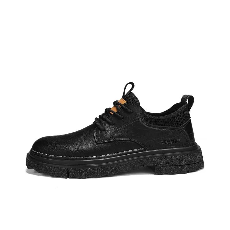 Eminu Work Boots Men Low Top Black/Brown-0