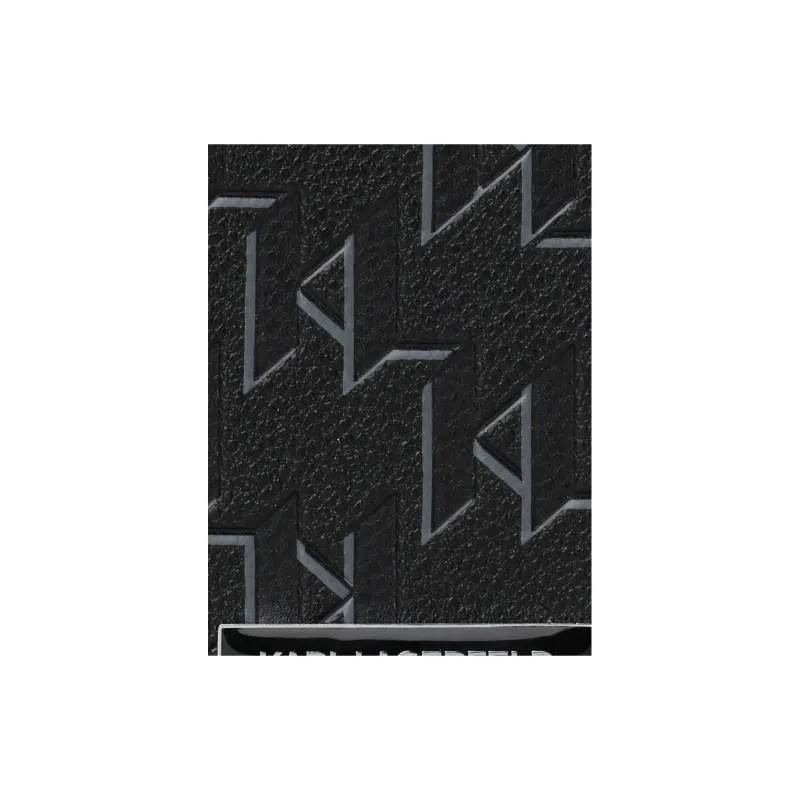 KARL LAGERFELD Polycarbonate+TPU Black Classic Logo Pattern Rectangle Phone Cases Compatible With IPhone 16 Pro Max-1