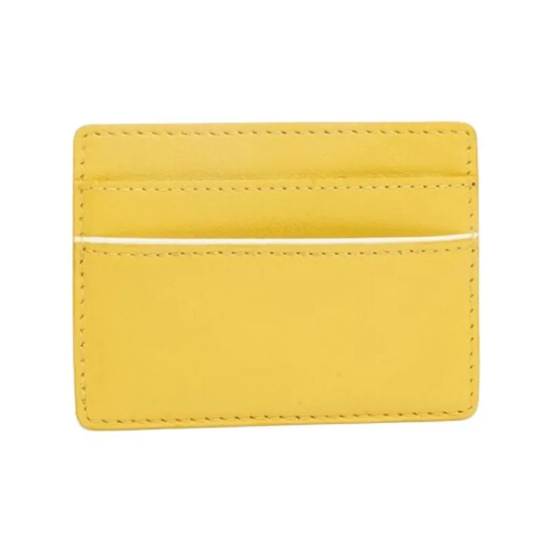 INES DE LA FRESSANGE Cow Leather Card Holder Women's Yellow-1