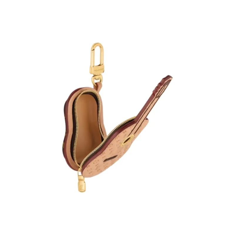 LOUIS VUITTON Leather Trim Charm Bag Accessory Women's Brown-2