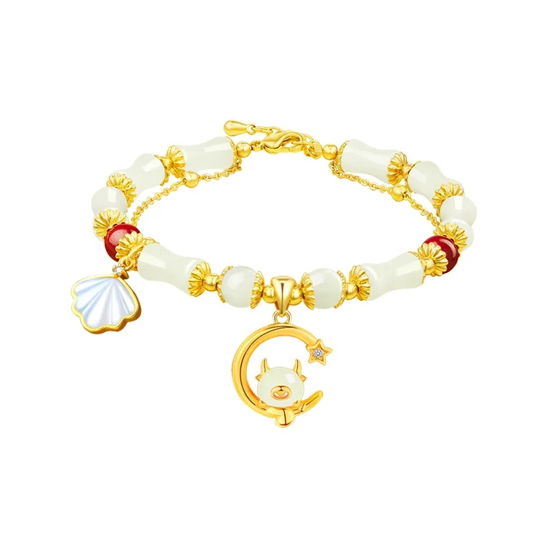 SGE Bracelets Pale Greenish White Jade Women's-1