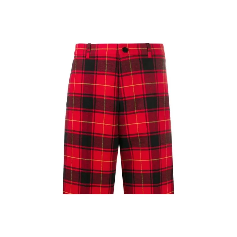 Balenciaga Casual Pants Regular Fit Men's Black Red-6