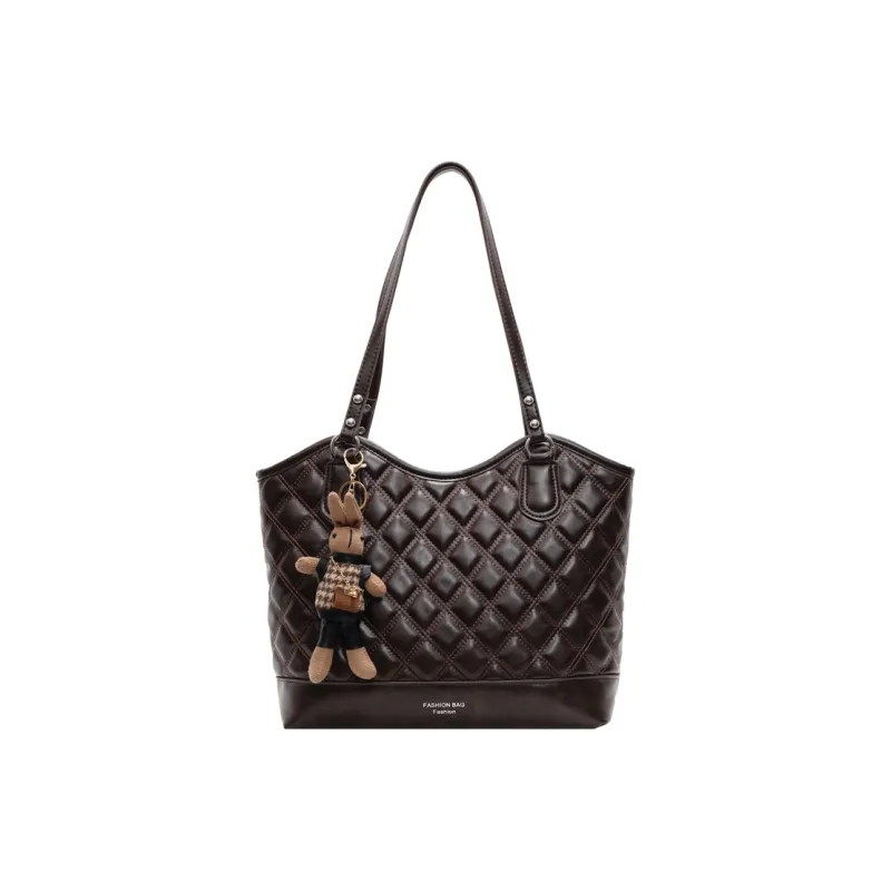 PINK·LAND PU Shoulder Bag Tote Shoulder Bag Women's Brown/Coffee/Black/Burgundy-8