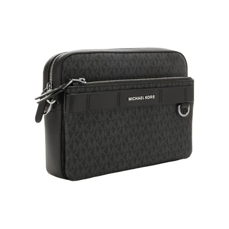 MICHAEL KORS Hudson Canvas Bag, Camera Bag, Shoulder Bag, Crossbody Bag Men's Black-3