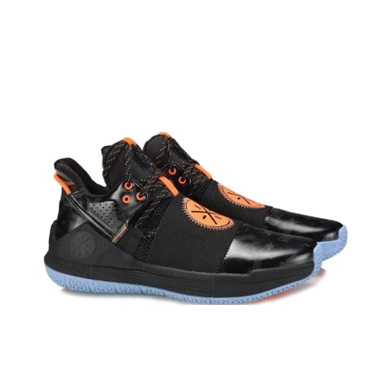LiNing WADE SHADOW Non slip Lightweight Mid Top Basketball Shoes Men's Black-3