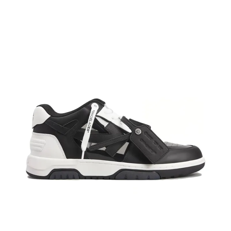 OFF WHITE Out Of Office Ooo Low Tops 'Black White Suede'-1