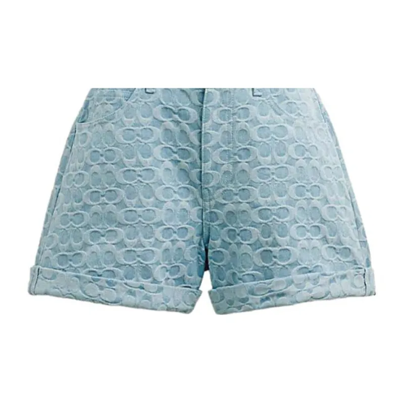 COACH Casual Shorts Women's Blue-5