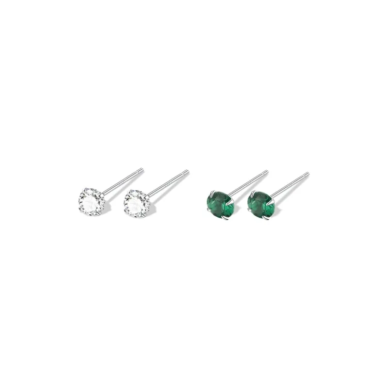 ETAHLOVE Sterling Silver Stud Earrings Unisex Bestie Girlfriend Birthday Surprise Anniversary Gift-14
