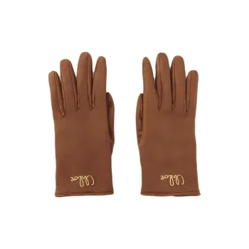 Chloe Lambskin Gloves Women's Clay Brown