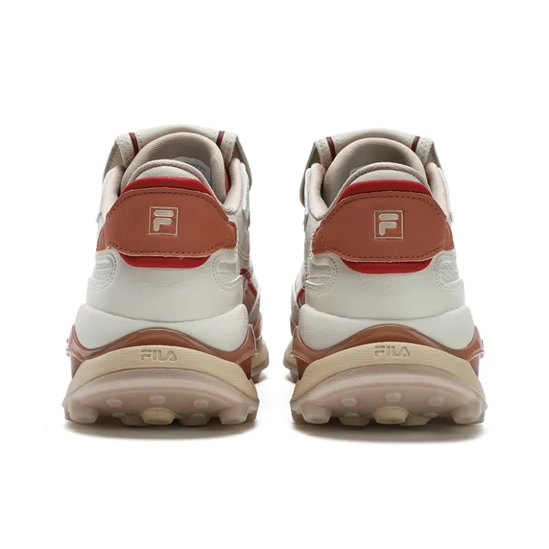 FILA KM2 Cushioning Anti-Slip And Wear-Resistant Low-Top Casual Shoes Women's White Orange-3