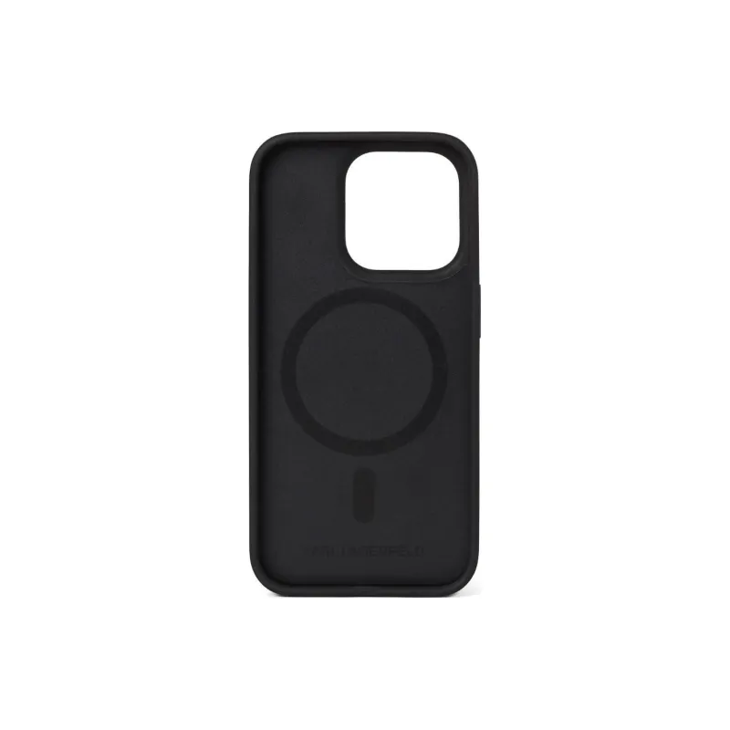 KARL LAGERFELD Polycarbonate+TPU Black Classic Logo Pattern Rectangle Phone Cases Compatible With IPhone 16 Pro Max-3