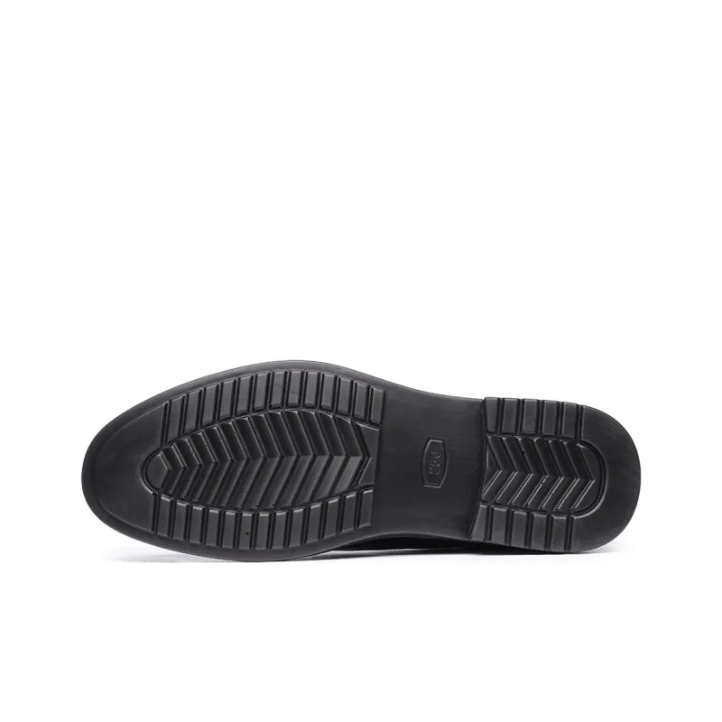 Ritai Dress Shoes Men Low Top Black-4