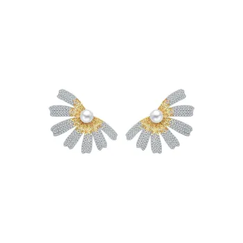 BABYBEI 925 Silver Pearls Clip On Earrings Women's