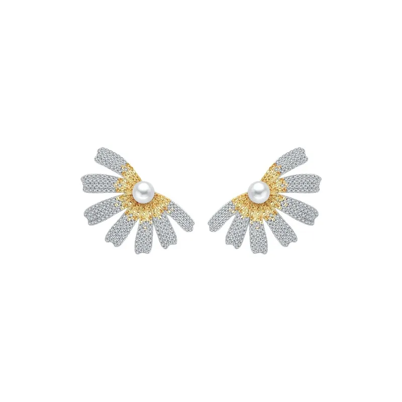 BABYBEI 925 Silver Pearls Clip On Earrings Women's-0