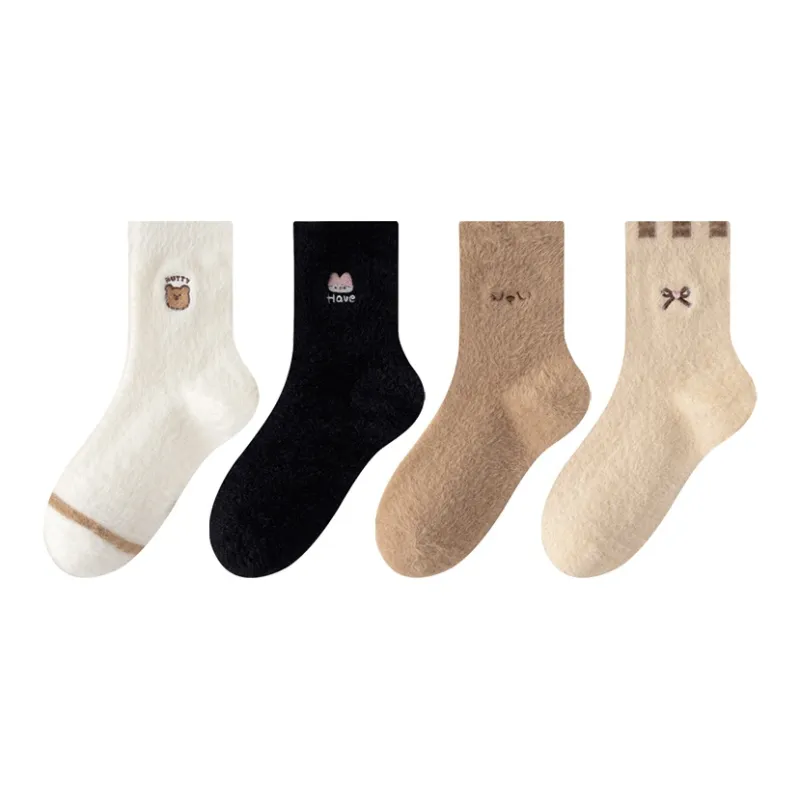 MIIOW Trend Party Series Mid Calf Socks Women's 4 Pack-5