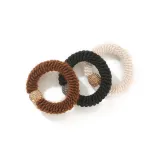 Plush Beaded Hair Ties[Fall Winter 3 Pack]